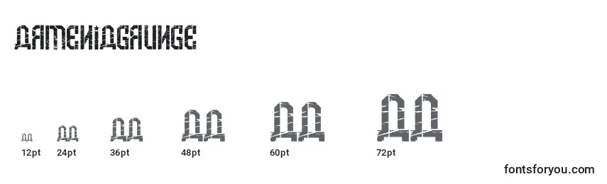 Größen der Schriftart ArmeniaGrunge