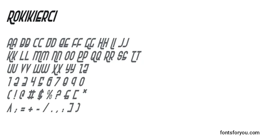 Schriftart Rokikierci – Alphabet, Zahlen, spezielle Symbole
