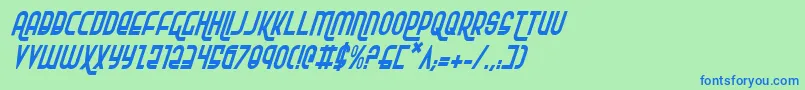 Rokikierci Font – Blue Fonts on Green Background