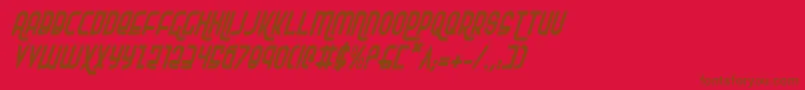 Rokikierci Font – Brown Fonts on Red Background