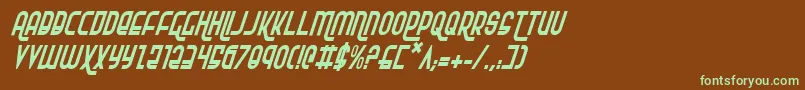 Шрифт Rokikierci – зелёные шрифты на коричневом фоне
