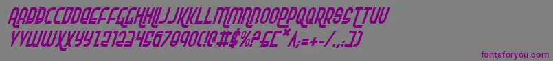 Шрифт Rokikierci – фиолетовые шрифты на сером фоне