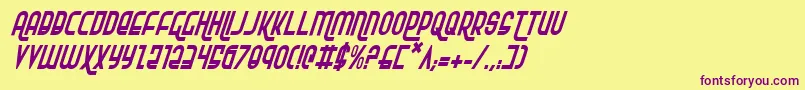 Rokikierci Font – Purple Fonts on Yellow Background