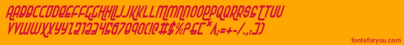 Rokikierci Font – Red Fonts on Orange Background