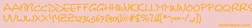 Шрифт Note – оранжевые шрифты на розовом фоне