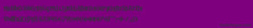 Czcionka Westdelphia – czarne czcionki na fioletowym tle