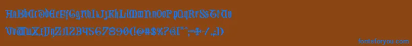 Шрифт Westdelphia – синие шрифты на коричневом фоне