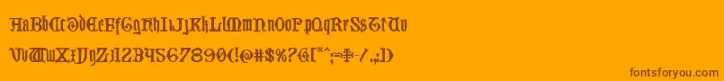 Шрифт Westdelphia – коричневые шрифты на оранжевом фоне
