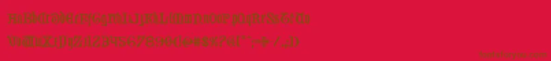 Westdelphia Font – Brown Fonts on Red Background