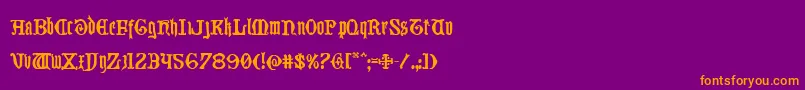 Westdelphia Font – Orange Fonts on Purple Background