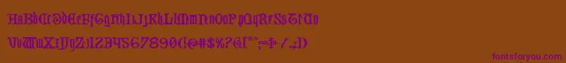 Westdelphia Font – Purple Fonts on Brown Background