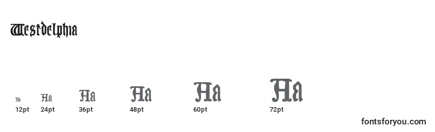 Westdelphia Font Sizes