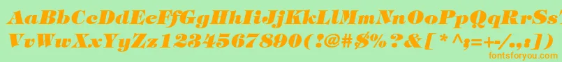 SophisticateBlackSsiBoldItalic Font – Orange Fonts on Green Background