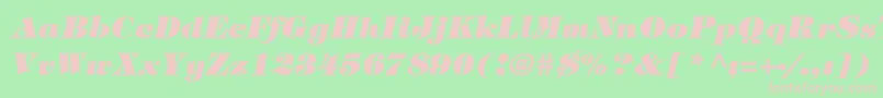 SophisticateBlackSsiBoldItalic Font – Pink Fonts on Green Background