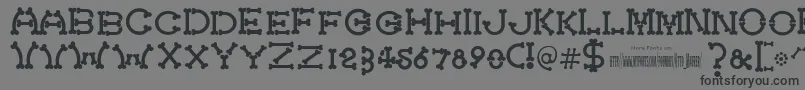 Шрифт Bonecracker – чёрные шрифты на сером фоне