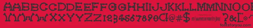 Bonecracker Font – Black Fonts on Red Background