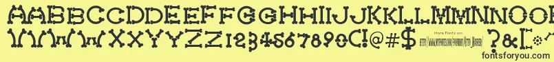 Bonecracker Font – Black Fonts on Yellow Background