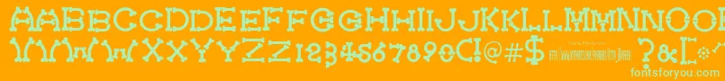 More about Bonecracker Font Bonecracker Font – Green Fonts on Orange Background