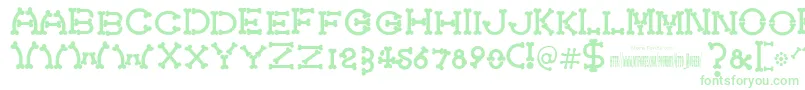 More about Bonecracker Font Bonecracker Font – Green Fonts on White Background