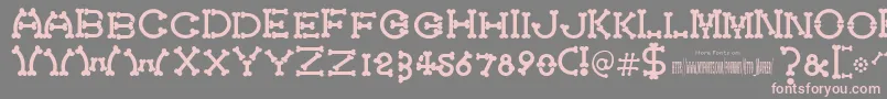 Bonecracker Font – Pink Fonts on Gray Background