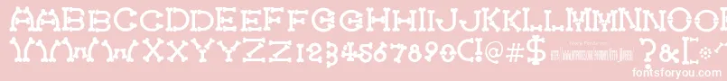 Bonecracker Font – White Fonts on Pink Background
