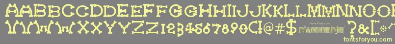 Bonecracker Font – Yellow Fonts on Gray Background