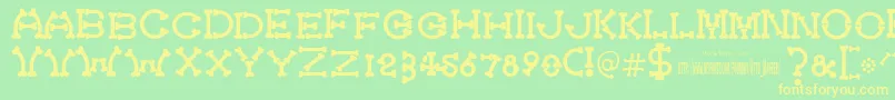 fuente Bonecracker – Fuentes Amarillas Sobre Fondo Verde