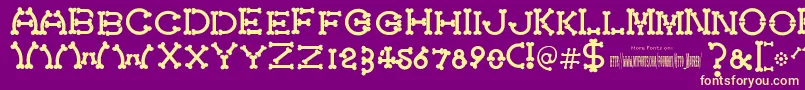 Bonecracker Font – Yellow Fonts on Purple Background
