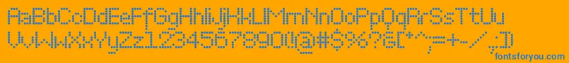 PerfocBold Font – Blue Fonts on Orange Background