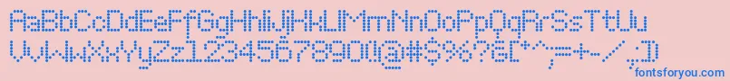 PerfocBold Font – Blue Fonts on Pink Background
