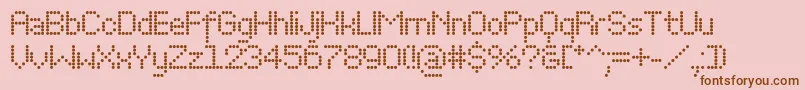 PerfocBold Font – Brown Fonts on Pink Background