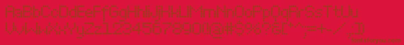 PerfocBold Font – Brown Fonts on Red Background