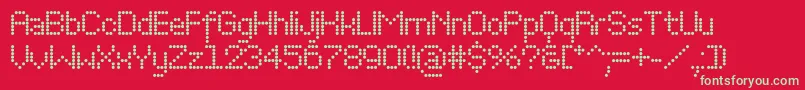 PerfocBold Font – Green Fonts on Red Background