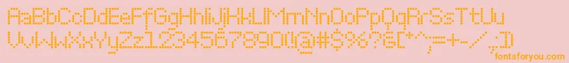 PerfocBold Font – Orange Fonts on Pink Background