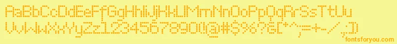PerfocBold Font – Orange Fonts on Yellow Background