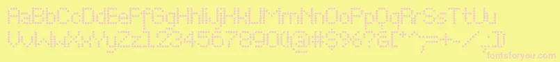PerfocBold Font – Pink Fonts on Yellow Background