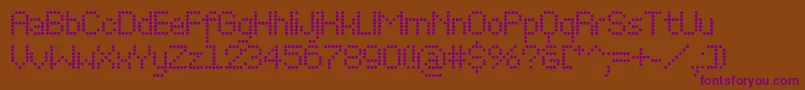 PerfocBold Font – Purple Fonts on Brown Background