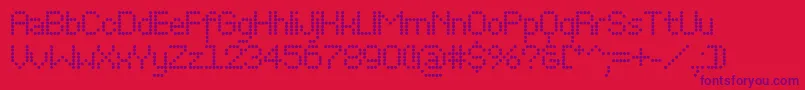 PerfocBold Font – Purple Fonts on Red Background