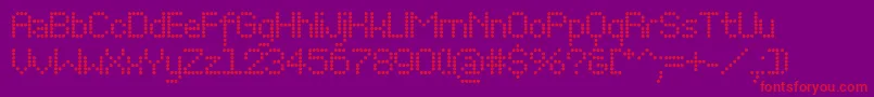 PerfocBold Font – Red Fonts on Purple Background