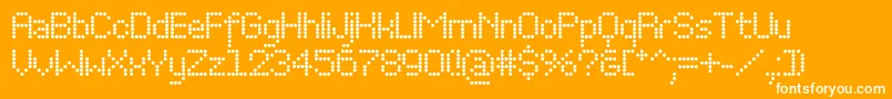 PerfocBold Font – White Fonts on Orange Background
