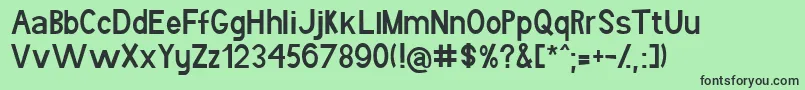 Bboron Font – Black Fonts on Green Background