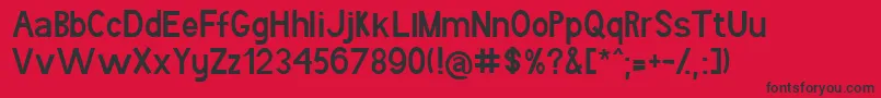 Bboron Font – Black Fonts on Red Background