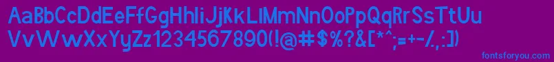 More about Bboron Font Bboron Font – Blue Fonts on Purple Background