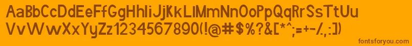 Bboron Font – Brown Fonts on Orange Background