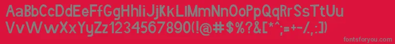 Bboron Font – Gray Fonts on Red Background