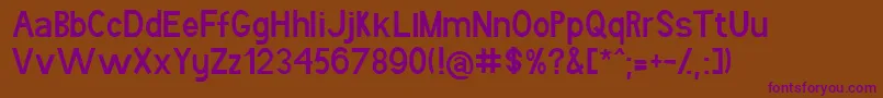 More about Bboron Font Bboron Font – Purple Fonts on Brown Background