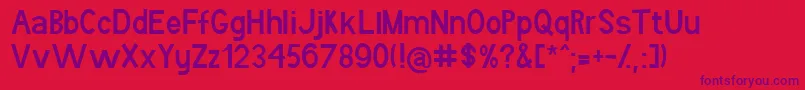 Bboron Font – Purple Fonts on Red Background