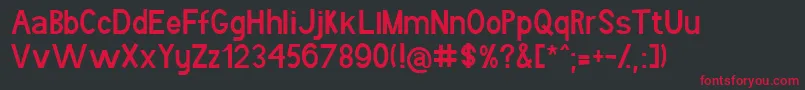 Bboron Font – Red Fonts on Black Background