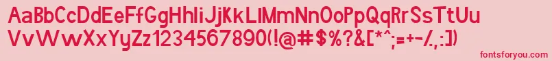 Bboron Font – Red Fonts on Pink Background