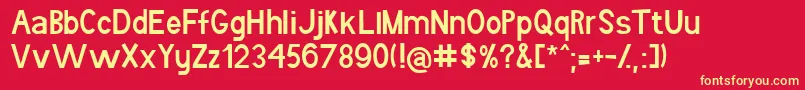 Bboron Font – Yellow Fonts on Red Background